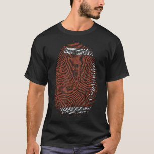 Fingerabdruck Als Football USA T-Shirt