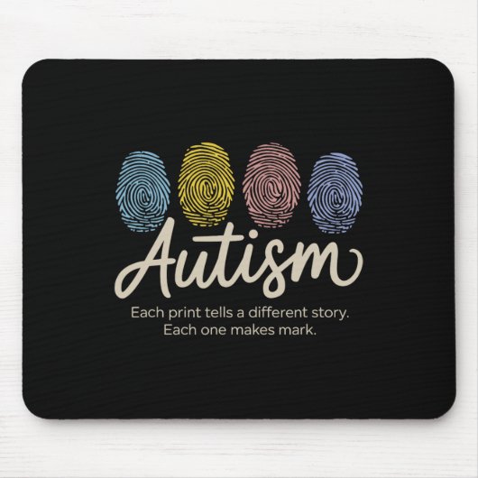 Fingerabdruck-Autismus5 Mousepad (Vorne)