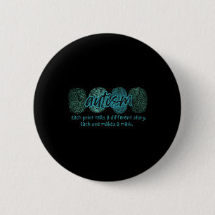 Fingerabdruck Autismus-Bewusstsein Button