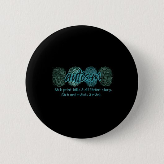 Fingerabdruck Autismus-Bewusstsein Button (Vorderseite)