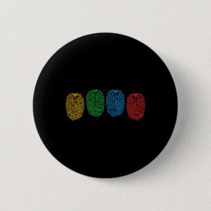 Fingerabdruck Autismus-Bewusstsein Neurodiversität Button
