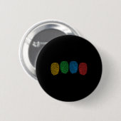 Fingerabdruck Autismus-Bewusstsein Neurodiversität Button (Vorne & Hinten)
