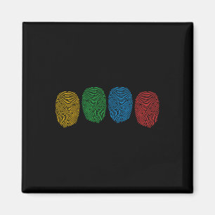 Fingerabdruck Autismus-Bewusstsein Neurodiversität Magnet