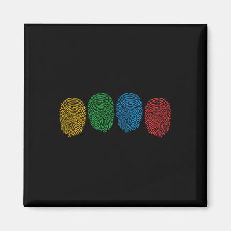 Fingerabdruck Autismus-Bewusstsein Neurodiversität Magnet