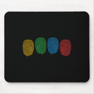 Fingerabdruck Autismus-Bewusstsein Neurodiversität Mousepad