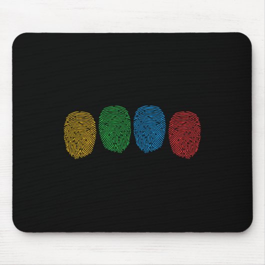 Fingerabdruck Autismus-Bewusstsein Neurodiversität Mousepad (Vorne)