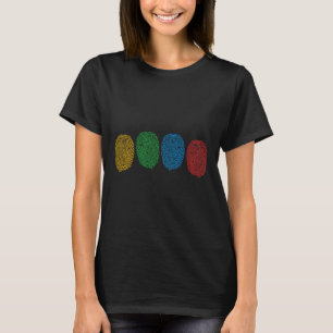 Fingerabdruck Autismus-Bewusstsein Neurodiversität T-Shirt
