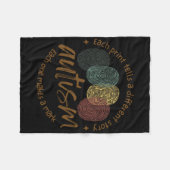 Fingerabdruck Autismus Jede Druckausgabe spricht e Fleecedecke (Vorderseite (Horizontal))