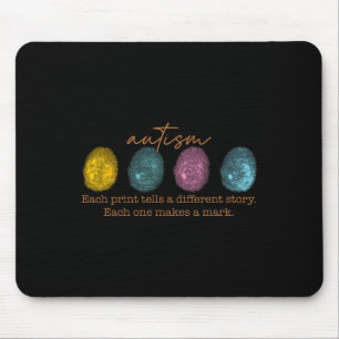 Fingerabdruck Autismus Jede Druckausgabe spricht e Mousepad