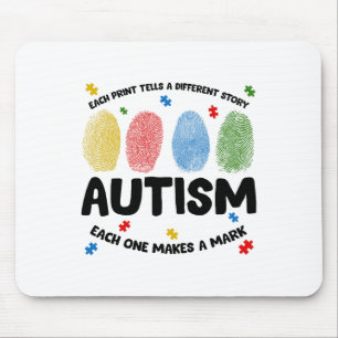 Fingerabdruck Autismus Jede Druckausgabe spricht e Mousepad