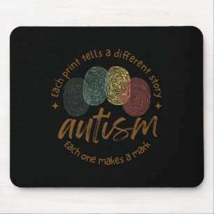 Fingerabdruck Autismus Jede Druckausgabe spricht e Mousepad