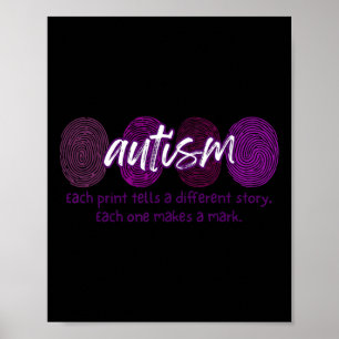 Fingerabdruck Autismus Jede Druckausgabe spricht e Poster