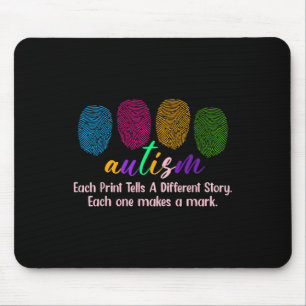 Fingerabdruck-Autismus-Shirt1 Mousepad