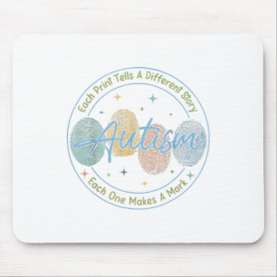 Fingerabdruck Autismus-Shirt Jede Druckausgabe sag Mousepad