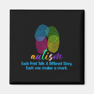 Fingerabdruck-Autismus-Shirt Magnet