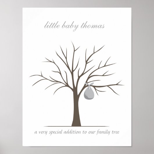 Fingerabdruck-Baby - Gray Poster (Vorne)