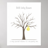 Fingerabdruck-Baby-Tree - Gelb Poster (Vorne)