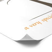 Fingerabdruck-Babybaum - Orange Poster (Ecke)