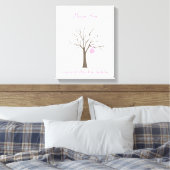 Fingerabdruck-Babybaum - Rosa Leinwanddruck (Insitu (Schlafzimmer))