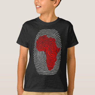 Fingerabdruck Black History Month Afro Afrikanisch T-Shirt