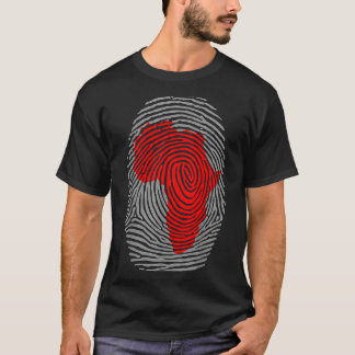 Fingerabdruck Black History Month Afro Afrikanisch T-Shirt