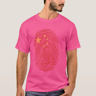 Fingerabdruck-China-Flag - Chinesisch T-Shirt
