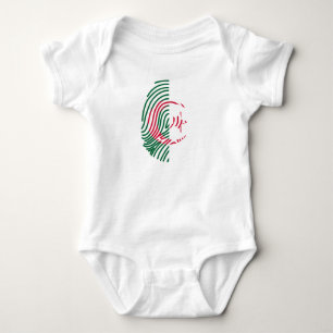Fingerabdruck der algerischen Flagge Baby Strampler