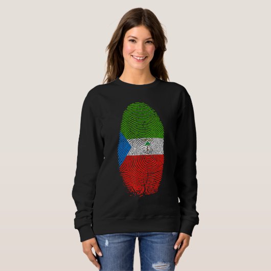 Fingerabdruck der äquatorialen Guinea Sweatshirt (Vorne ganz)