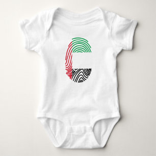 Fingerabdruck der Flagge der Vereinigten Arabische Baby Strampler