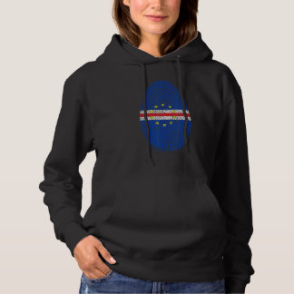 Fingerabdruck der kap-verdischen Flagge in meiner Hoodie