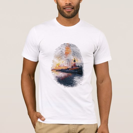 Fingerabdruck der Naturküstenkunst T-Shirt (Vorderseite)