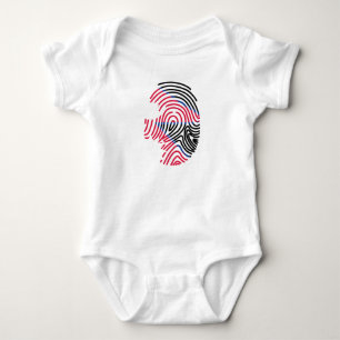 Fingerabdruck der nepalesischen Flagge Baby Strampler