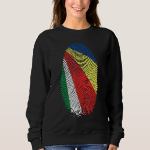 Fingerabdruck der Seychellen-Flag in meiner DNA fü Sweatshirt