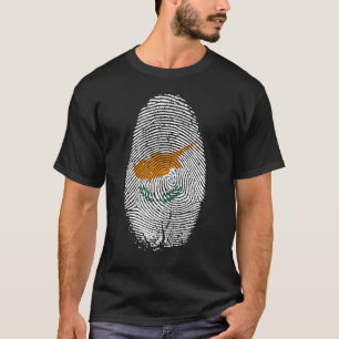 Fingerabdruck der zyprischen Flagge in meinem DNS T-Shirt