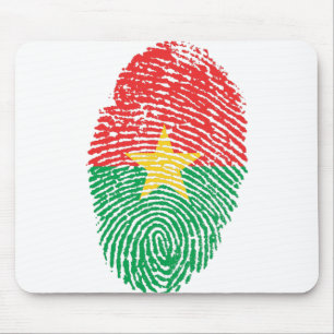 Fingerabdruck des Flaggenstaates von Burkina Faso Mousepad