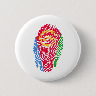 Fingerabdruck des Flaggenstaates von Eritrea Button
