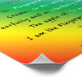 Fingerabdruck des Gottes-Poster Poster (Ecke)