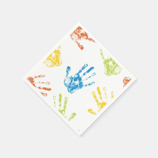 Fingerabdruck des Kindes Serviette (Ecke)