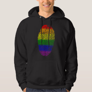 Fingerabdruck des LGBt-Flag-Stolzes Hoodie