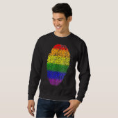 Fingerabdruck des LGBt-Flag-Stolzes Sweatshirt (Vorne ganz)