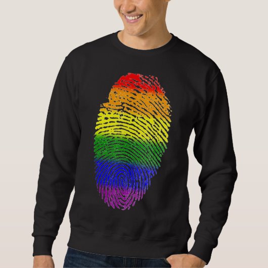 Fingerabdruck des LGBt-Flag-Stolzes Sweatshirt (Vorderseite)