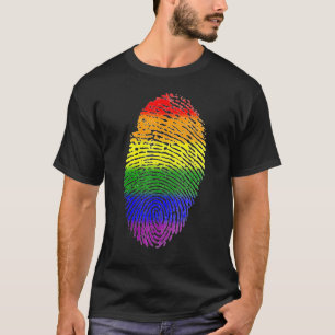 Fingerabdruck des LGBt-Flag-Stolzes T-Shirt