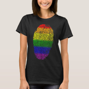 Fingerabdruck des LGBt-Flag-Stolzes T-Shirt