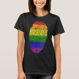 Fingerabdruck des LGBt-Flag-Stolzes T-Shirt