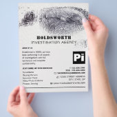 Fingerabdruck-Design, Privatdetektiv Flyer (Hand)