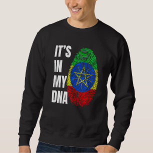 Fingerabdruck-DNA-Biometrie Äthiopische Flagge Äth Sweatshirt