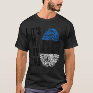 Fingerabdruck-DNA-Biometrie-Flag Estland T-Shirt