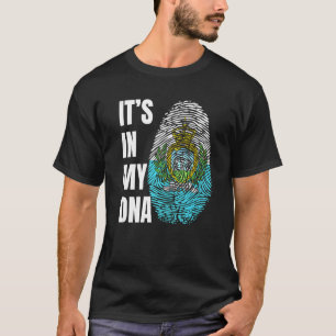 Fingerabdruck DNA Biometrie Flag San Marino T-Shirt