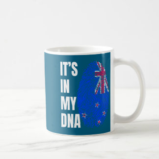 Fingerabdruck-DNA-Biometrie-Flagge Neuseeland Kaffeetasse