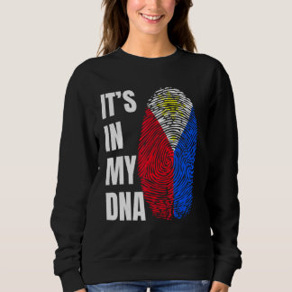 Fingerabdruck-DNA-Biometrie-Flagge Philippinen Sweatshirt